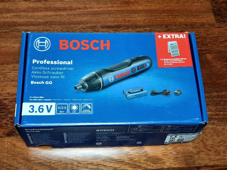 Bosch Go 충전스크류드라이버 25개 악세서리세트 박스