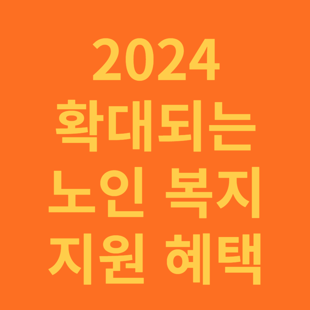 2024 노인 복지 지원 혜택 정보