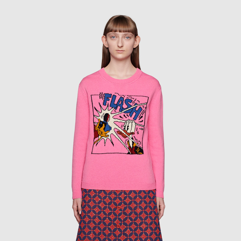  [GUCCI x DISNEY] 구찌 X 디즈니 도널드 덕 울 니트 스웨터 652620 XKBSI 5152