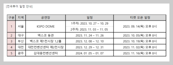 임영웅 광주 콘서트 예매