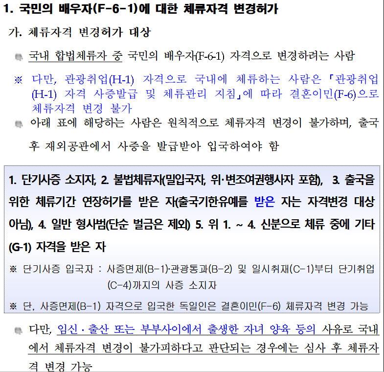  한국여성과 중국남성(불체) 결혼 후 친생자 아니면 비자발급 불가