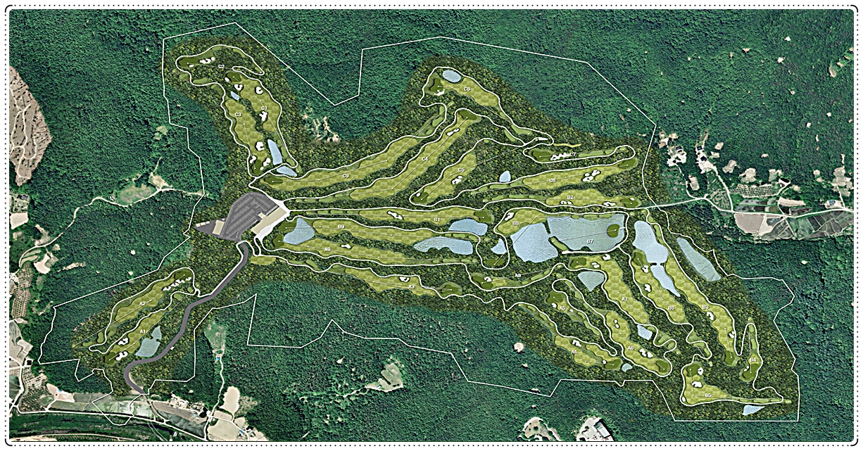올데이CC 골프앤리조트 골프 코스 전체 조감도
