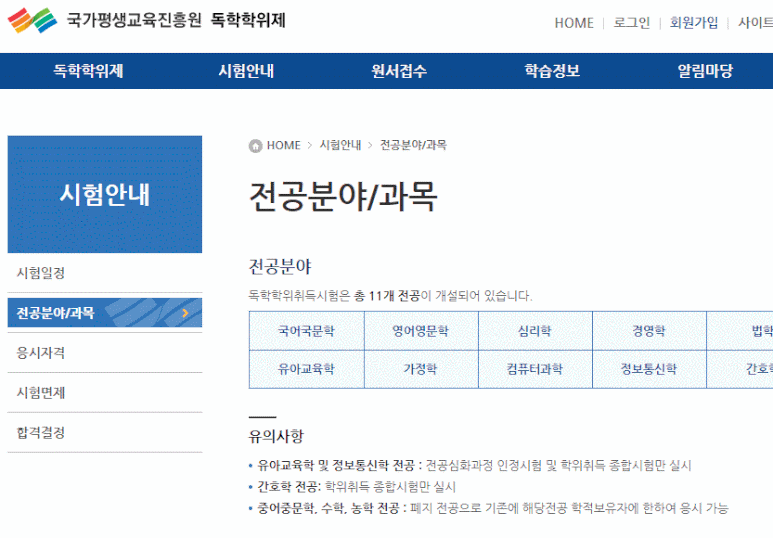 심리학 영어로 독학사 시험접수 장소 2단계 1