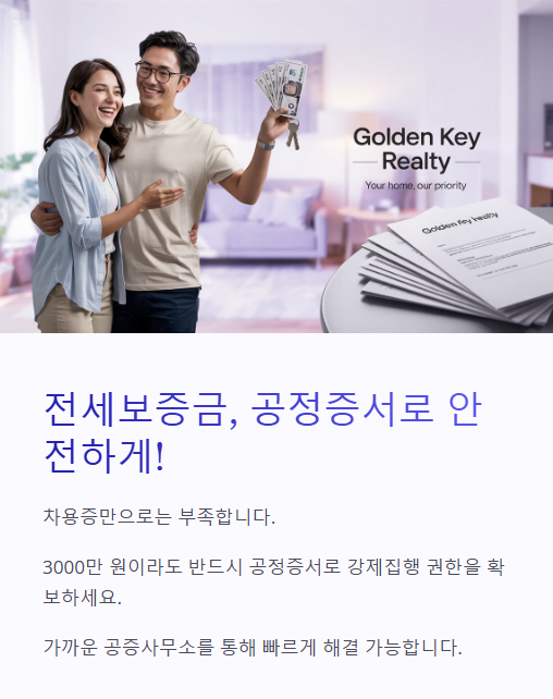 전세보증금 공정증서로 안전하게