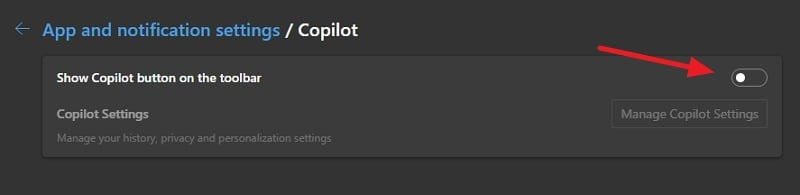 Microsoft Edge에서 Copilot 비활성화