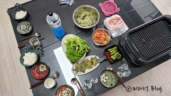 서초갈비 냉동삼겹살 먹방