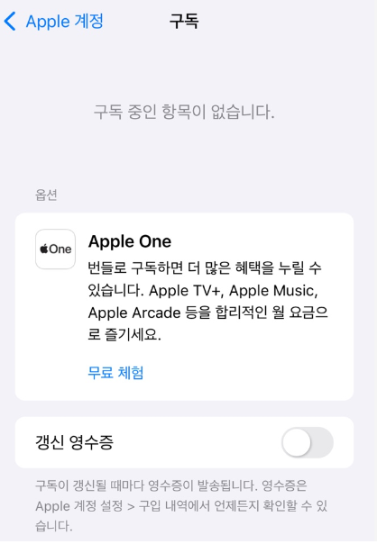 앱 구독이 없는 경우