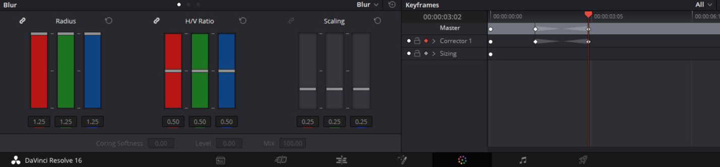 블러 효과 키프레임 설정 2
