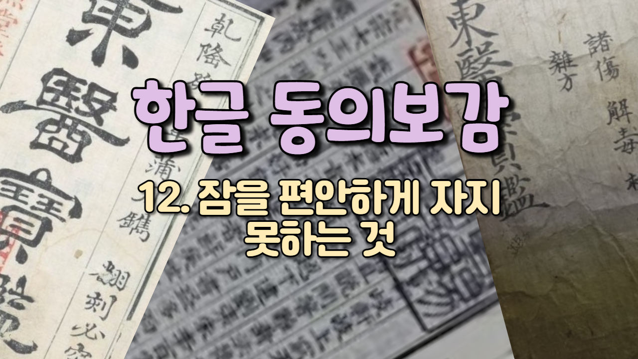  12. 잠을 편안하게 자지 못하는 것 ( 내경편 꿈 )