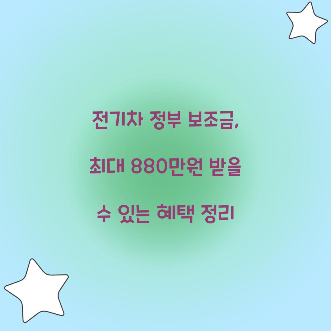 전기차 정부 보조금