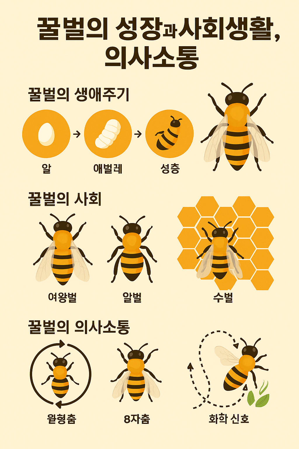 꿀벌의 성장과 사회생활