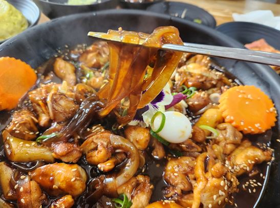 인천-주안-맛집-행복한찜닭-욕쟁이할매불냉면-당면-만두