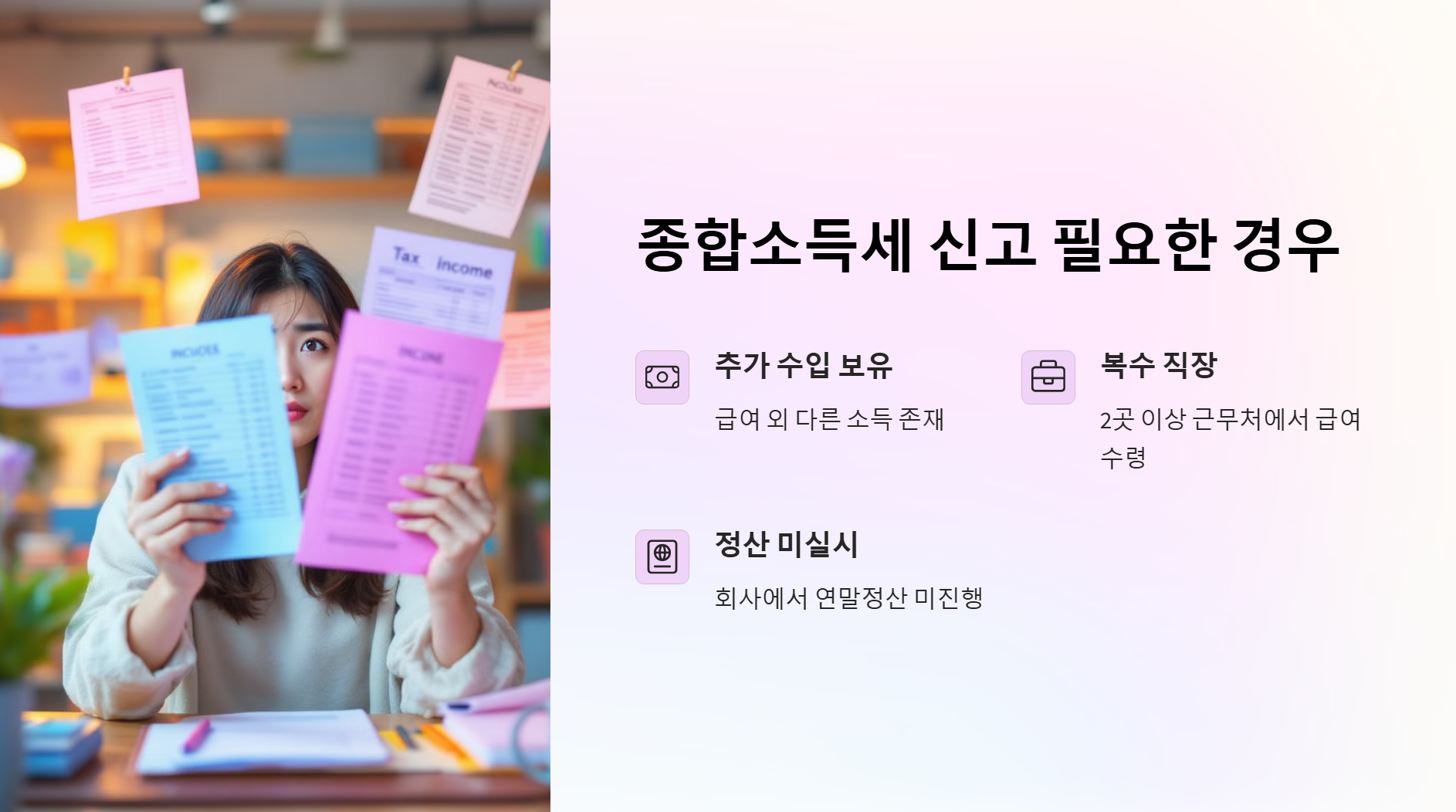 연말정산 했는데 종합소득세도 신고해야 하나요? 차이와 신고 대상 총정리 - 종합소득세 신고, 누가 해야 할까요? 연말정산 했는데 종합소득세도 신고해야 하나요? 차이와 대상자 정리