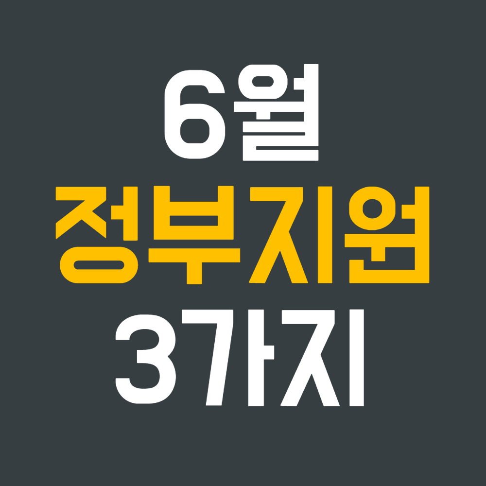 6월&#44; 꼭 신청해야 할 정부지원금 3가지! 혜택 받는 방법 알아보기