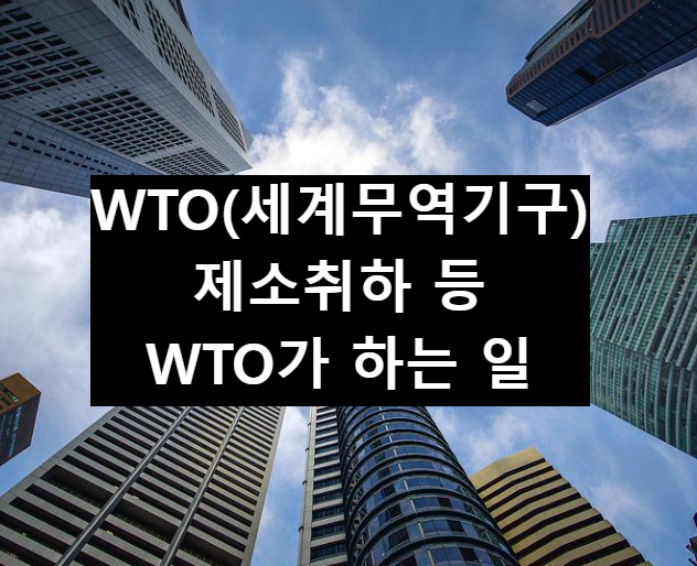  WTO(세계무역기구)가 하는일