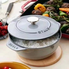  스타우브 라이스 꼬꼬떼 16cm 무쇠냄비 1.5L (5colors), 화이트