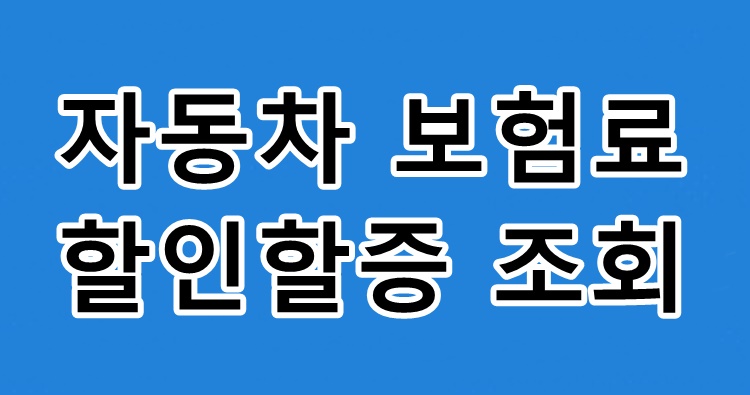  자동차 보험료 할인 할증 조회 빠르게 확인되는 시스템