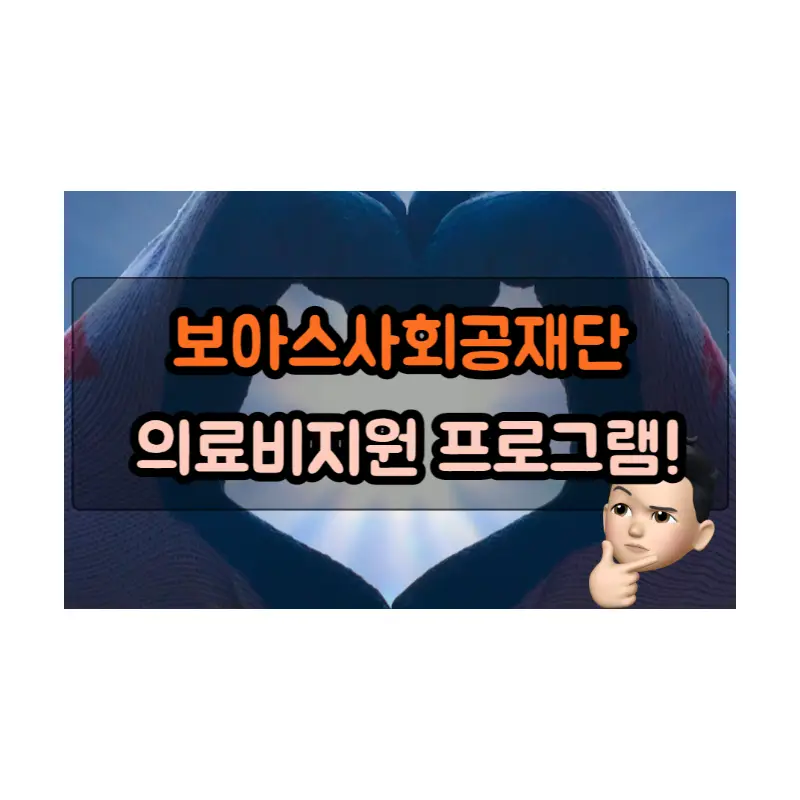  건강한 삶의 회복을 위한 '보아스사회공헌재단 저소득층 및 취약계의료비지원 프로그램'