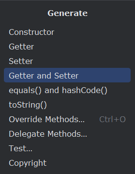 [JAVA] getter와 setter