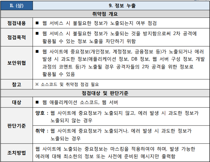  [IL] 9. 정보 노출