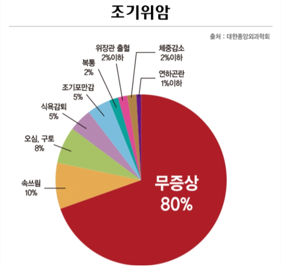 조기 위암 증상 이미지 / 출처 - 대한종양외과의학