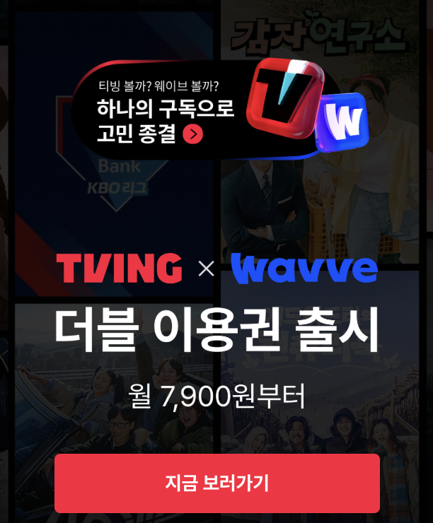 티빙 웨이브 더블 이용권