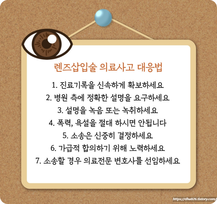 렌즈삽입술 의료사고 대응