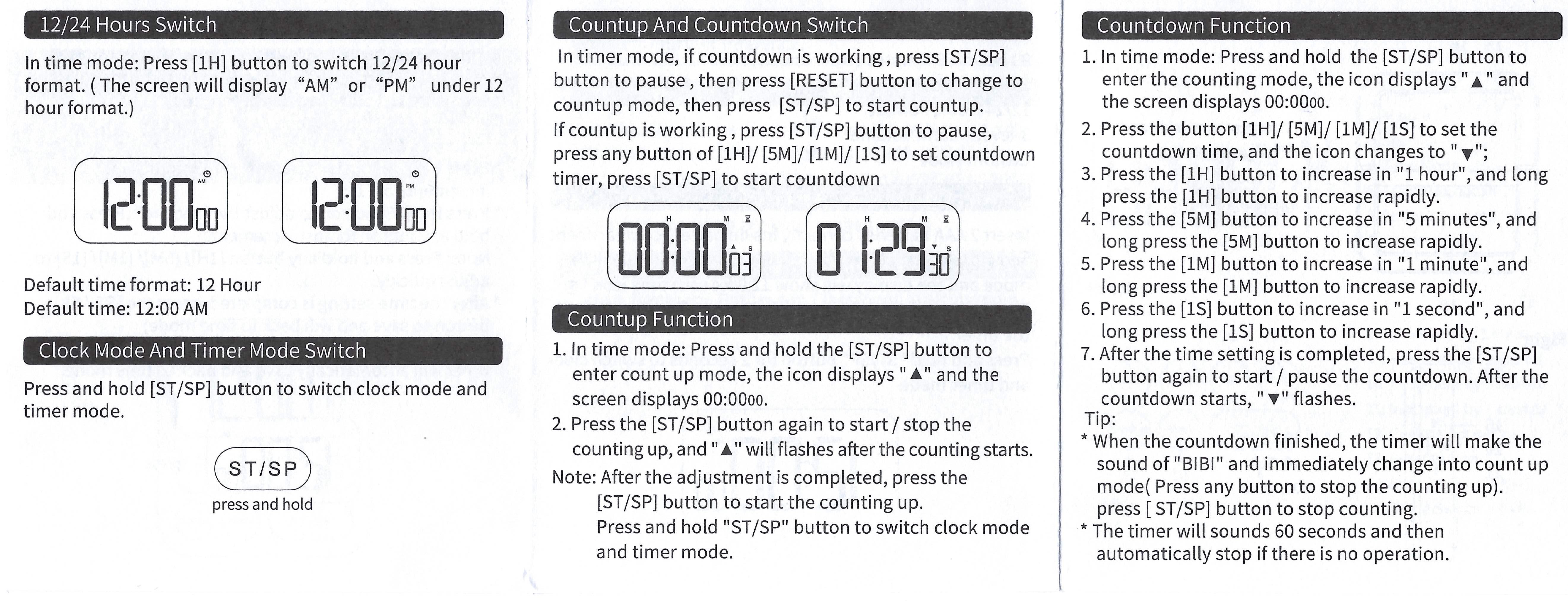 NOKLEAD Multifunctional Kitchen Timer (Model 5249) 매뉴얼