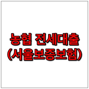 농협 전세자금대출 nh전세대출 서울보증보험