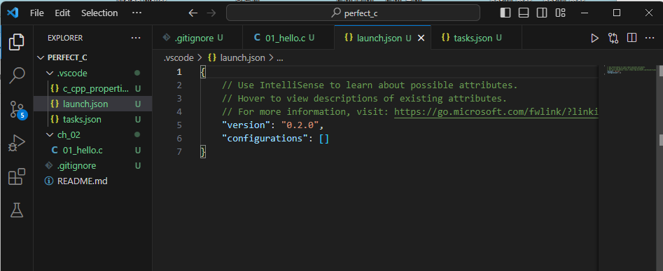launch.json 파일