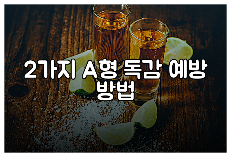 2가지 A형 독감 예방 방법
