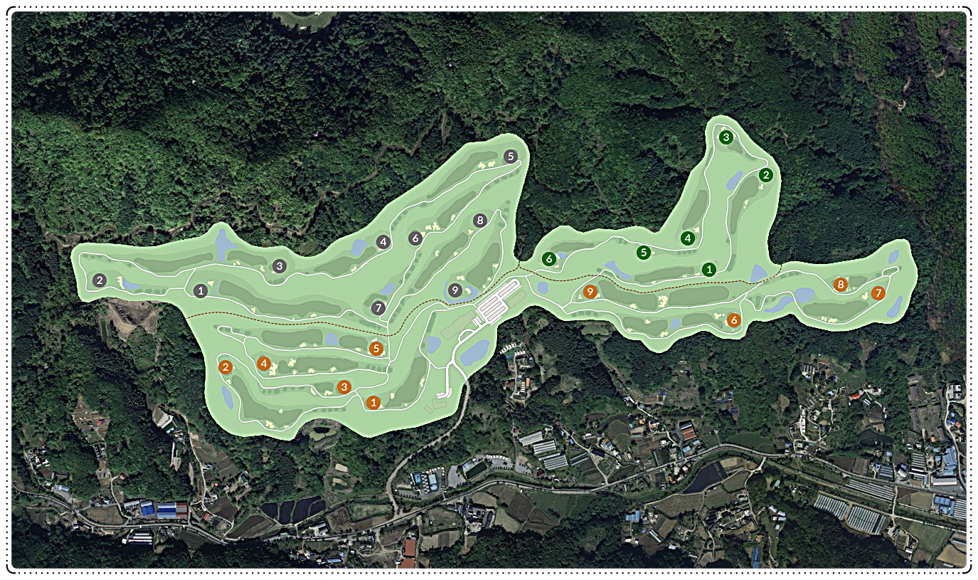 포레스트힐CC 골프 코스 전체 조감도