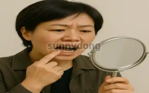 치아 레진 떨어짐 확인 이미지