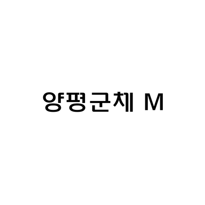  [고딕체]양평군체 M 폰트 무료 다운로드(제작 : 양평군)