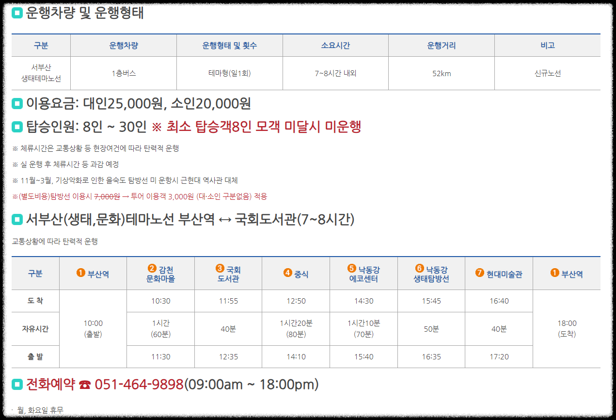 부산 시티투어 버스 코스 안내