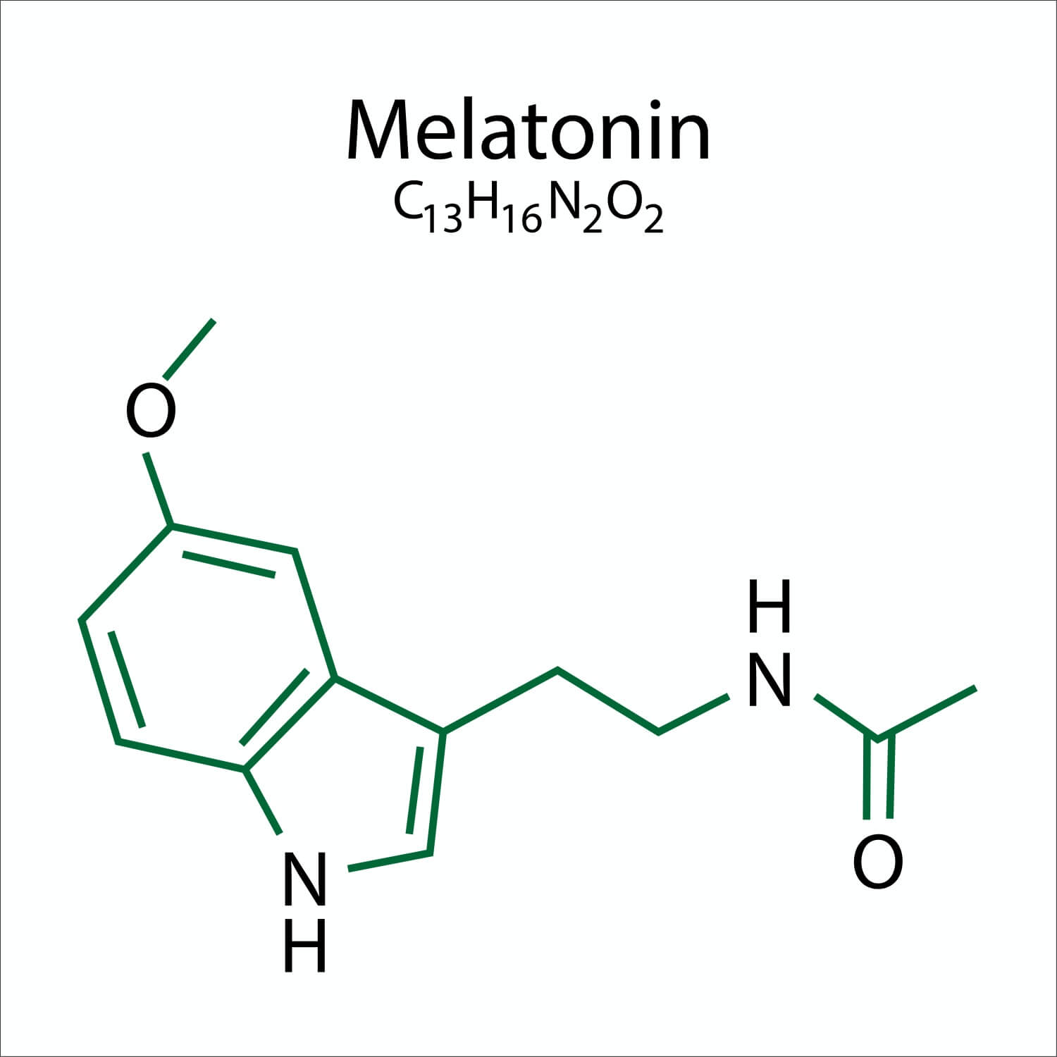멜라토닌-구조식