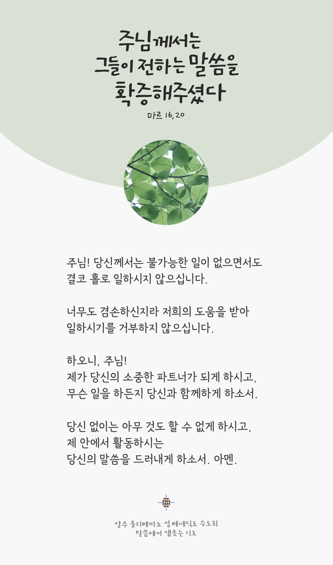 24년 5월 12일 렉시오 디비나 말씀에서 샘솟는 기도 양주 올리베따노 성 베네딕도 수도회