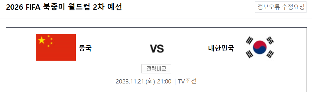 대한민국 대 중국