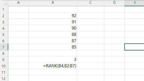 RANK 함수