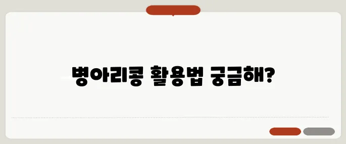 병아리콩 먹는방법 건강식 완성