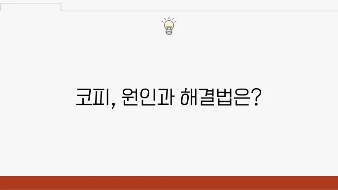 코피 나는 원인과 코피 멈추는 법 완벽 정리