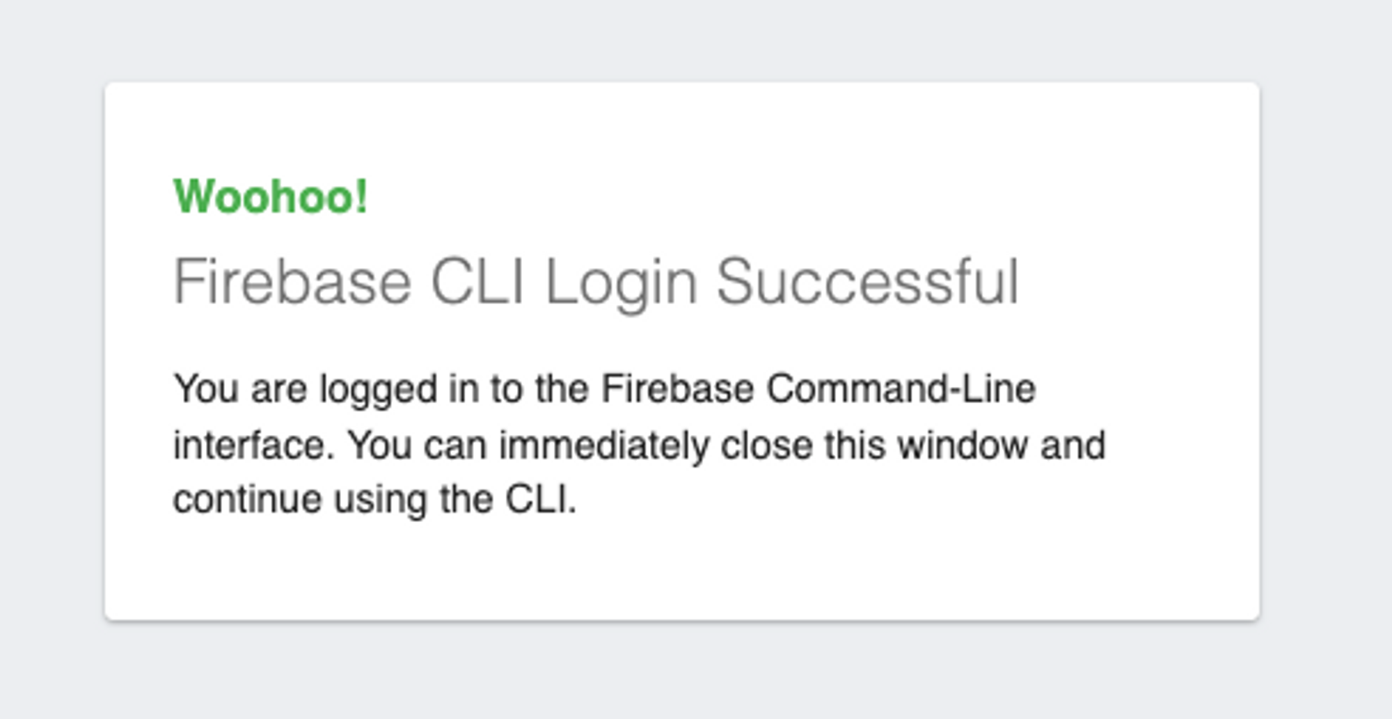 firebase login 성공화면