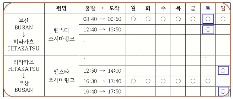 일본 대마도배편 시간&#44; 요금&#44; 예약방법 완벽정리! - 일본대마도 여행