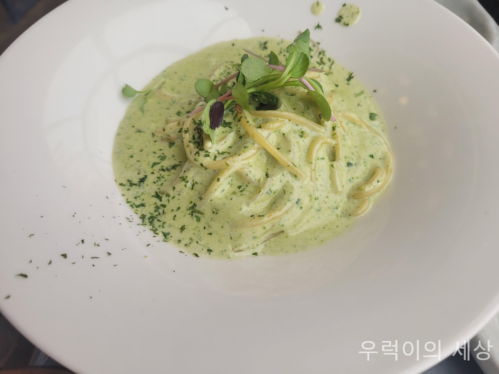 경포대 건도리횟집 모듬회 서브메뉴 크림파스타