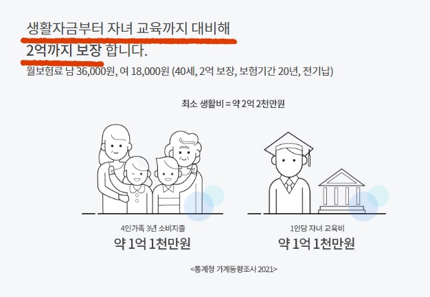 삼성생명 인터넷정기보험 소개문