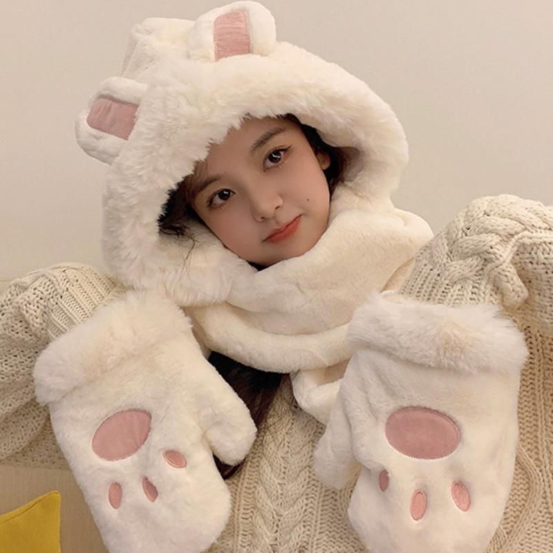 홀리지 뽀양 바니바니 귀요미 후드머플러