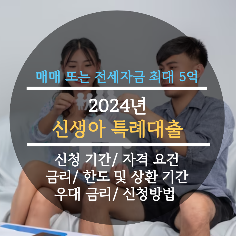  2024 신생아 특례대출 신청 기간/ 자격 요건/ 금리/ 한도 및 상환 기간/ 우대 금리/ 신청방법 총정리