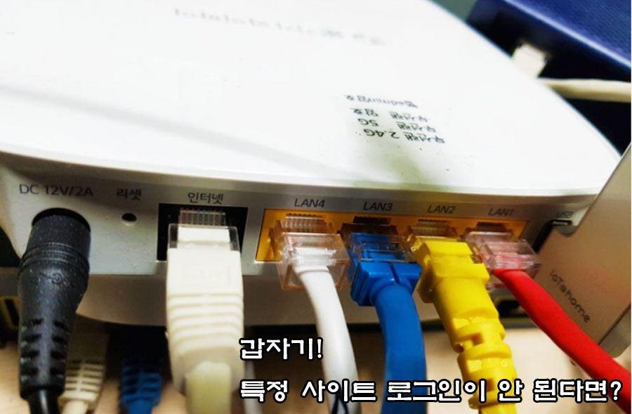  로그인 오류.갑자기 특정사이트 로그인이 안 될 때