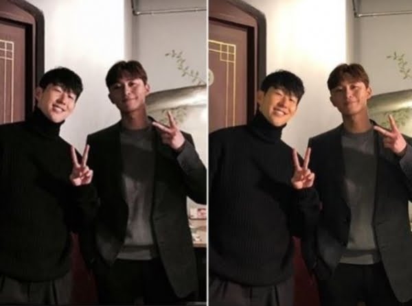박서준과 손흥민 사진