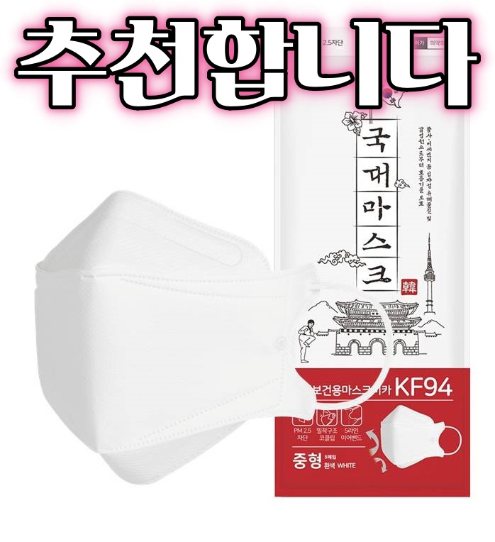  마스크가 가장 좋은 백신이죠! 황사 미세먼지 국대마스크 중형 KF94